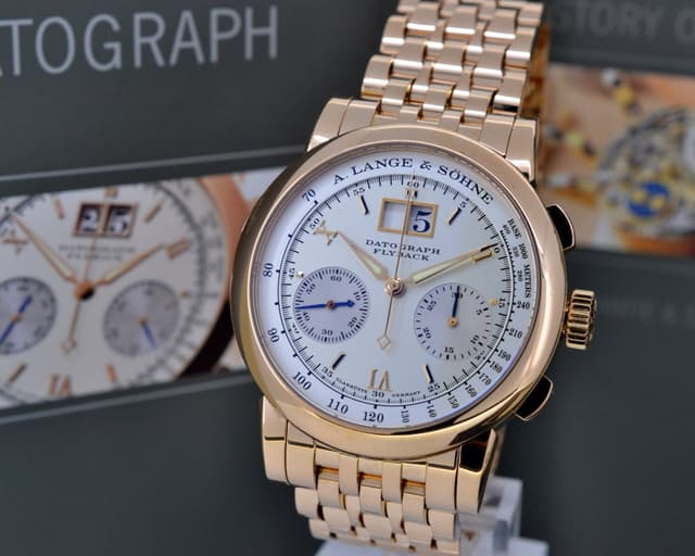 A. Lange and Sohne Datograph 18K Rose Gold / Bracelet