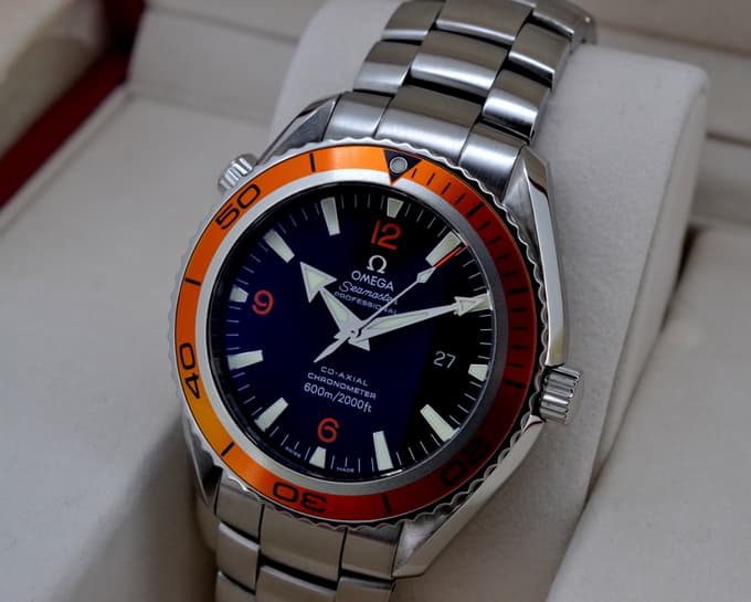 Omega Seamaster Planet Ocean Co-Axial XL Orange Bezel 45.5MM