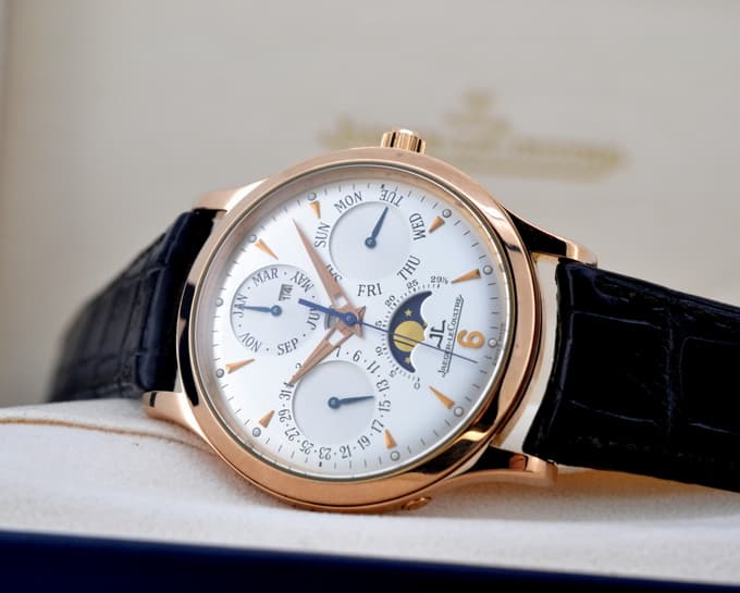 Jaeger LeCoultre Master Perpetual Calendar Silver Dial 18K Rose Gold
