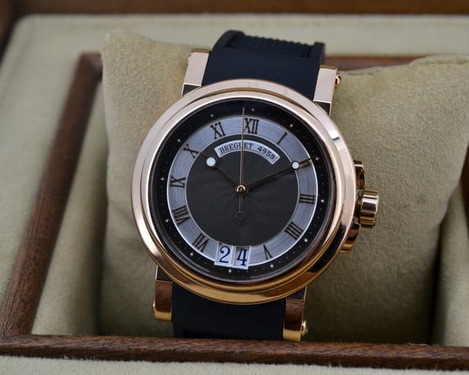 Breguet Marine Automatic Big Date 18K Rose Gold / Rubber