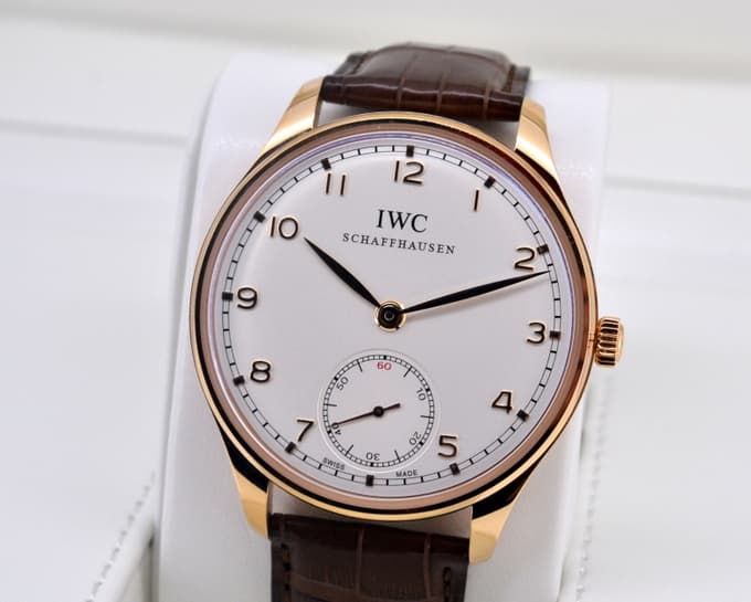 IWC Portuguese Hand Wound Silver Dial 18K Rose Gold UNWORN
