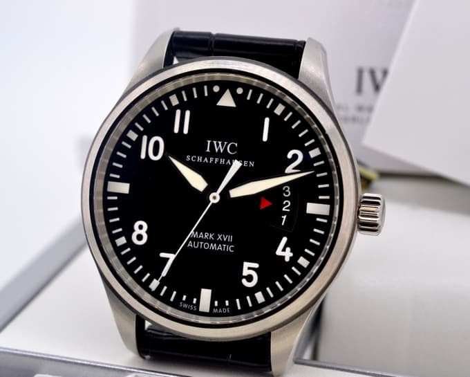 IWC Mark XVII Black Dial SS / Alligator UNWORN