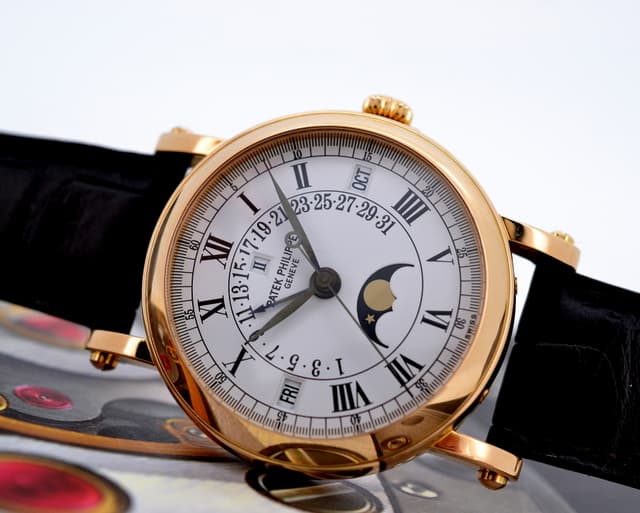 Patek Philippe Retrograde Perpetual Calendar White Dial 18K RG