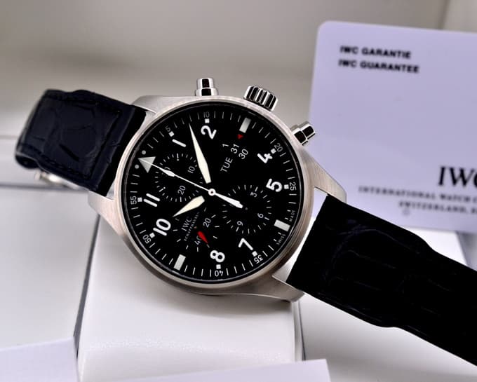 IWC Pilot Chronograph SS Black Dial UNWORN