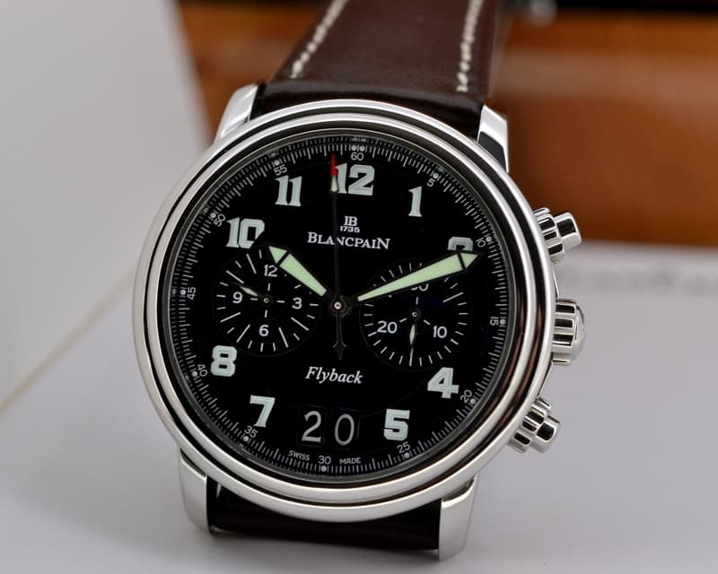 Blancpain Flyback Chronograph Big Date SS Black Dial
