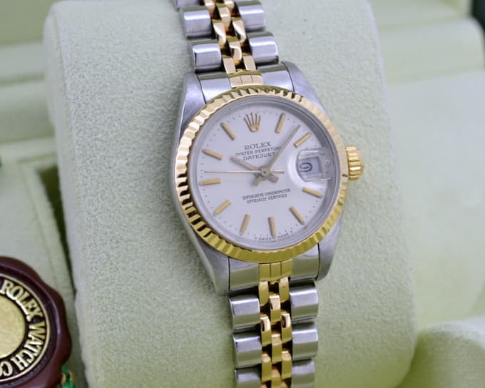 Rolex Lady Datejust 18K / SS Silver Dial
 