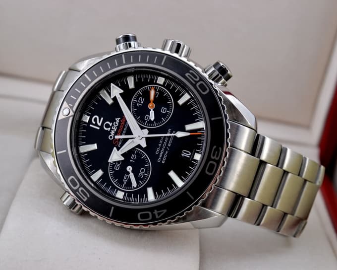 Omega Planet Ocean Co-Axial Chronograph Black Dial SS / SS