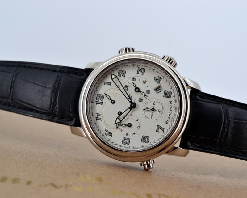 Blancpain Leman Reveil GMT 18K White Gold / Silver Dial