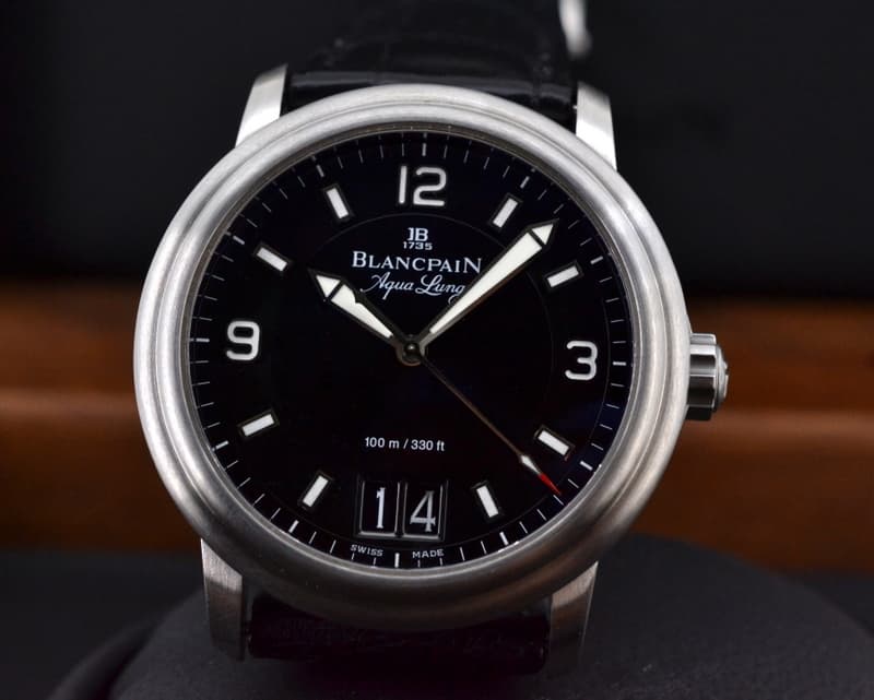 Blancpain Aqualung SS Big Date SS / Alligator  