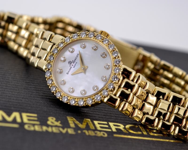 Baume & Mercier Classique 14K Yellow Gold Quartz MOP Dial