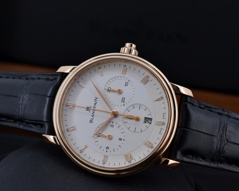 Blancpain Villeret Single Button Chronograph 18K Rose Gold 