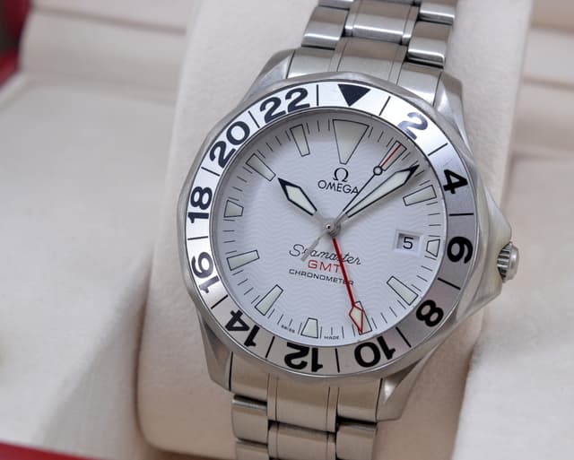 Omega Seamaster GMT White Dial SS