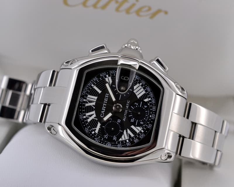Cartier Roadster Chronograph XL Black Dial SS / SS