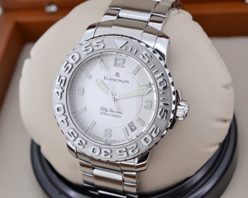 Blancpain Fifty Fathoms Trilogy Collection Silver Dial SS / SS