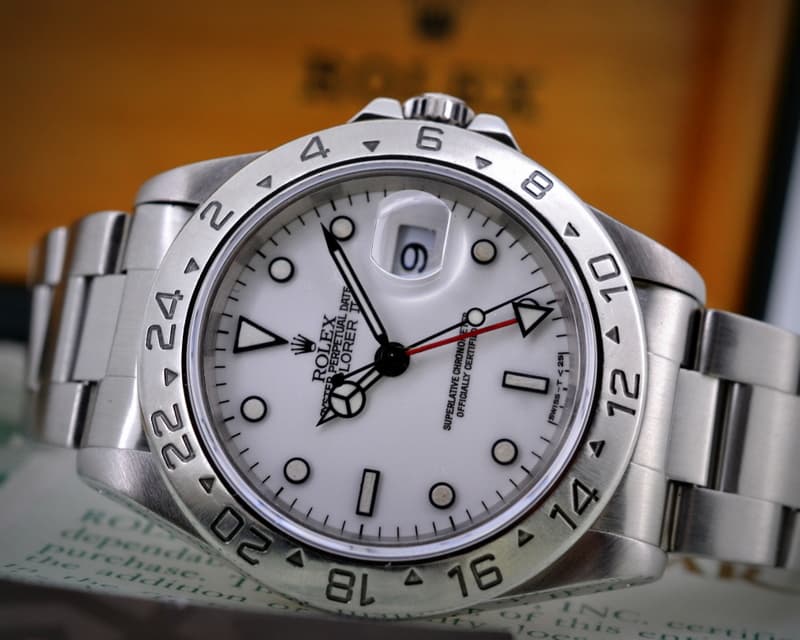 Rolex Explorer II SS White Dial 