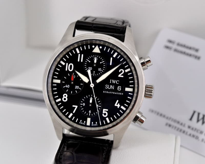 IWC Pilot Chronograph SS / Alligator 