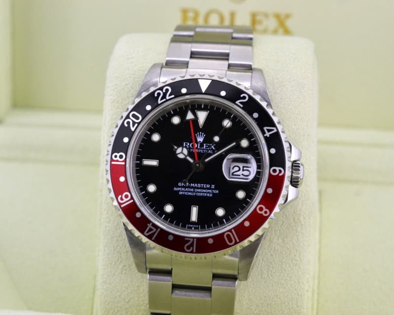 Rolex GMT Master II SS Red / Black Coke Bezel