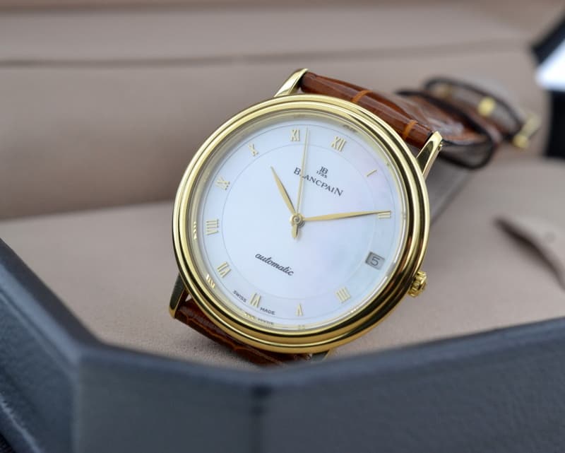 Blancpain Villeret Ultra Slim Automatic MOP Dial 18K Yellow Gold