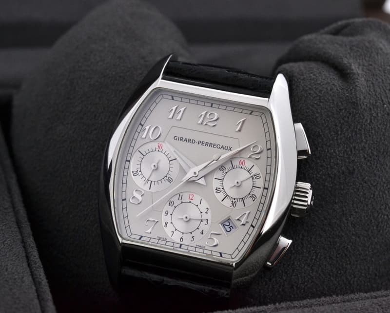 Girard Perregaux Richville Chronograph SS Silver Dial 