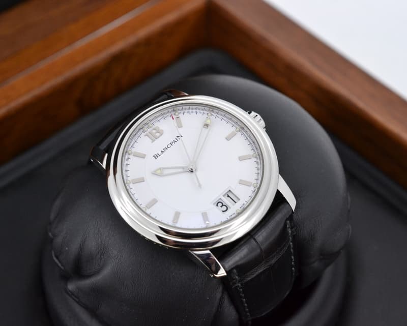 Blancpain Leman Big Date SS White Dial 