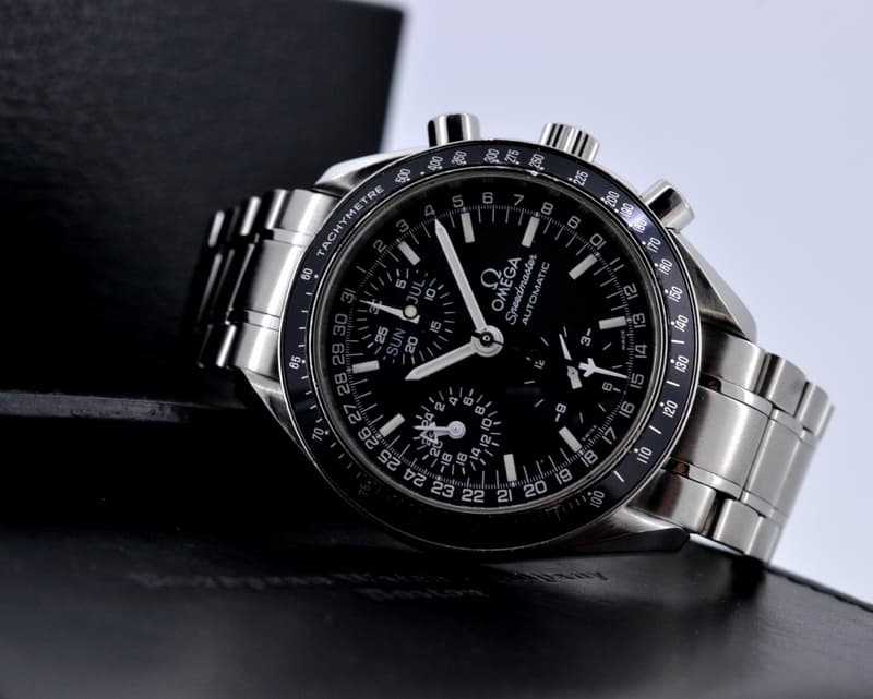 Omega Speedmaster Day Date Black Dial SS / SS 