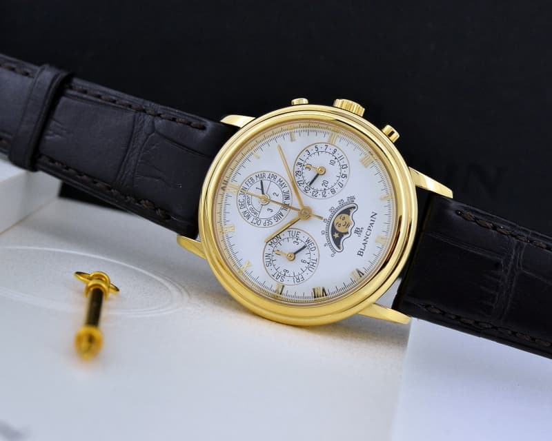 Blancpain Perpetual Calendar Chronograph 18K Yellow Gold 