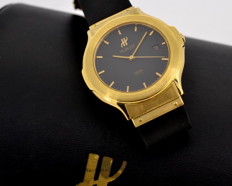 Hublot MDM Black Dial 18K Yellow Gold / Rubber