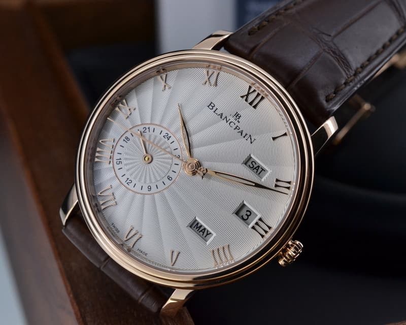 Blancpain Villeret Annual Calendar GMT Silver Dial 18K Rose Gold 