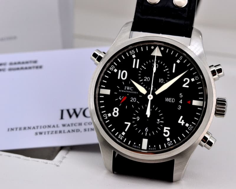 IWC Pilot Double Chronograph SS / Alligator 