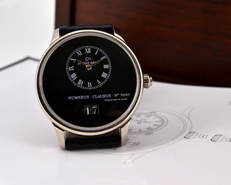 Jaquet Droz Grande Date 18K White Gold Black Dial 