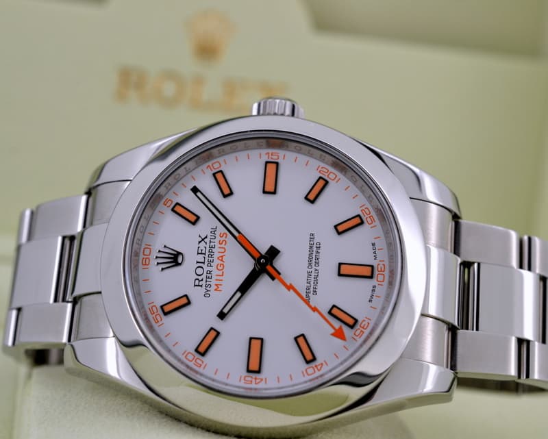 Rolex Milgauss White Dial SS