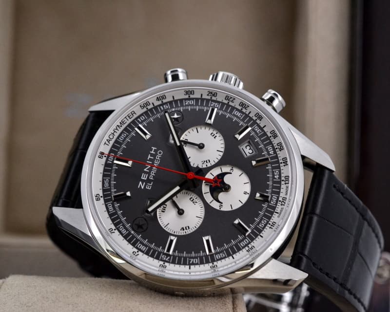 Zenith El Primero 410 Complete Calendar Automatic Grey Dial SS 