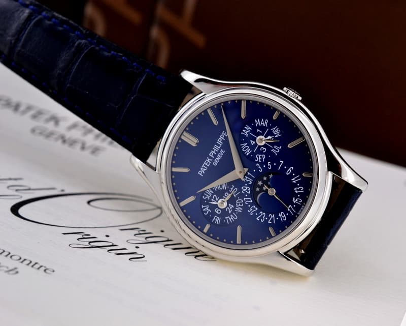 Patek Philippe Perpetual Calendar Platinum Blue Dial 
