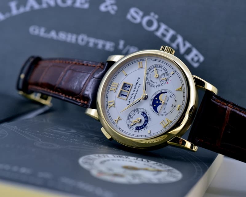 A. Lange and Sohne Langematik Perpetual Calendar 18K Yellow Gold