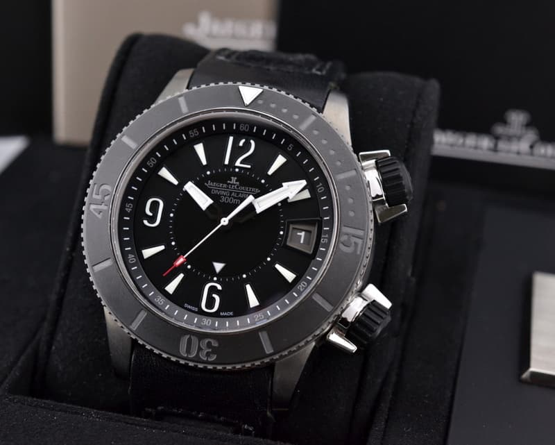Jaeger-LeCoultre Master Compressor Diving Alarm Navy Seals Titanium / Calfskin 