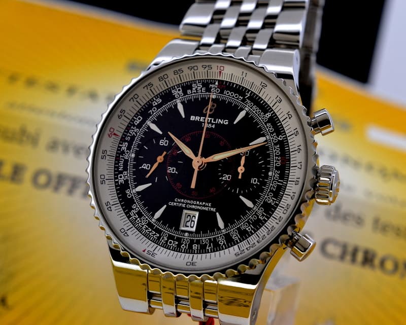 Breitling Navitimer Montbrillant Black Dial SS / SS