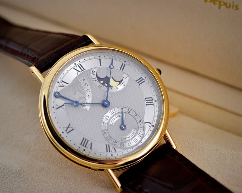 Breguet Classique Power Reserve Moon Phase 18K Yellow Gold 