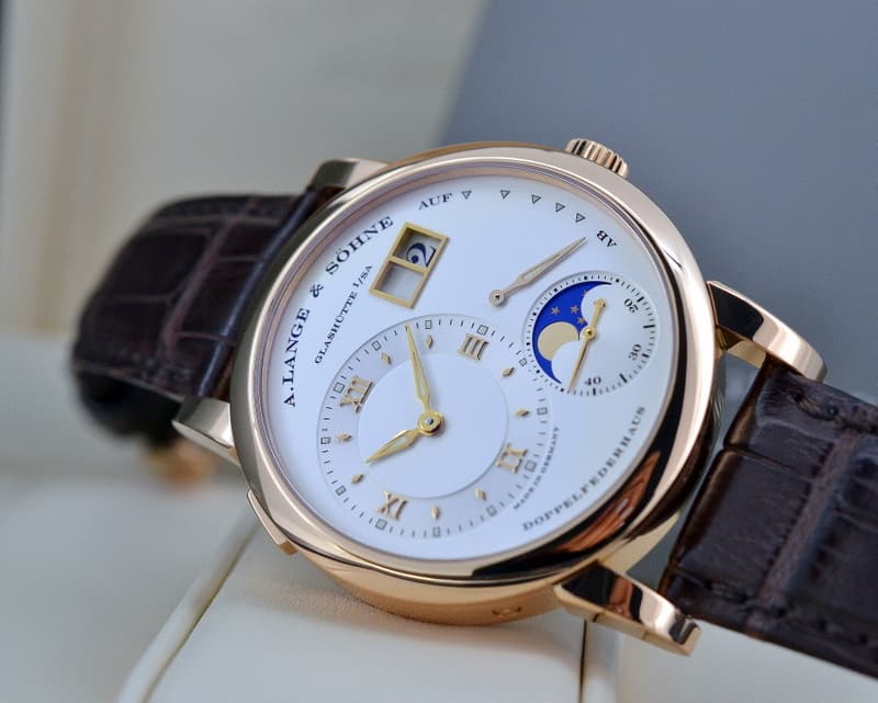 A. Lange and Sohne Lange 1 Moon 18K Rose Gold 