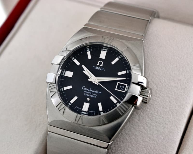 Omega Double Eagle Quartz Black Dial SS