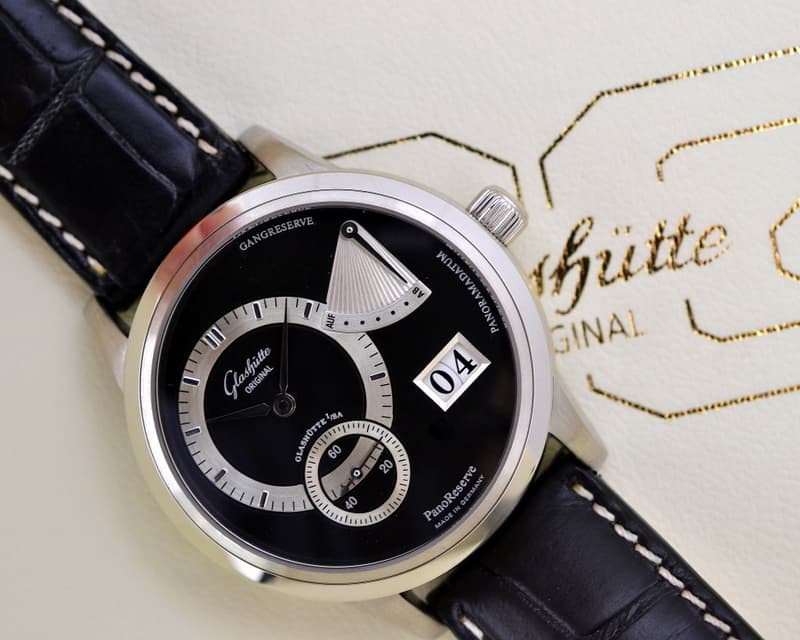 Glashutte Original PanoReserve Platinum Black Dial 
