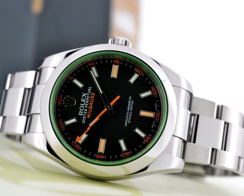 Rolex Milgauss Green Crystal Anniversary Edition