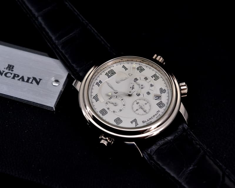 Blancpain Leman Reveil GMT 18K White Gold / Silver Dial