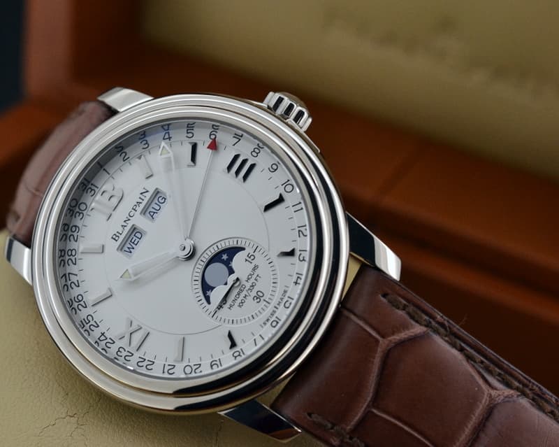 Blancpain Complete Calendar Half Hunter 18K White Gold Limited