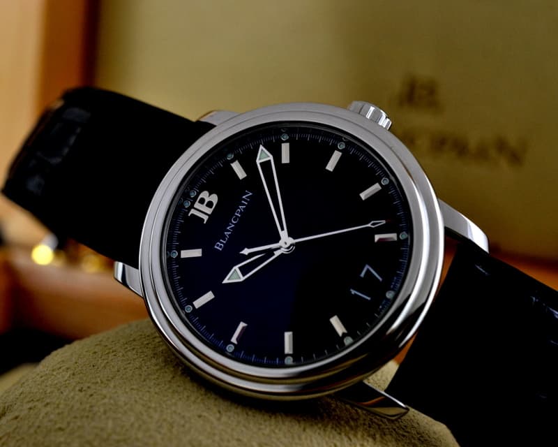 Blancpain Leman Big Date SS Black Dial 
