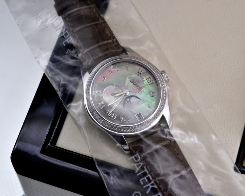 Patek Philippe Ladies Annual Calendar Mother of Pearl 18K White Gold SEALED 