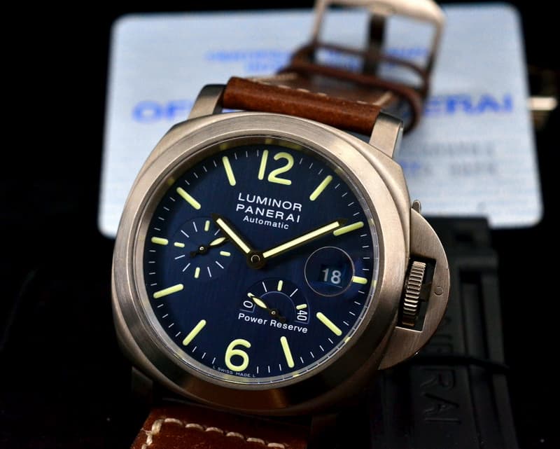 Panerai Luminor Power Reserve Titanium Blue Dial 44MM