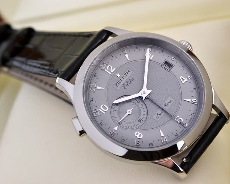 Zenith Elite Dual Time SS Gray Dial