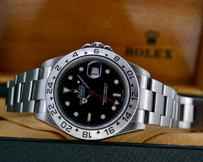 Rolex Explorer II  Black Dial SS / SS