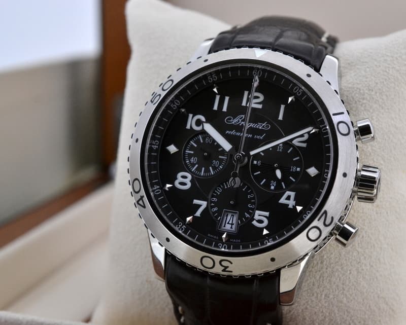 Breguet Type XXI Flyback SS / Brown Alligator  