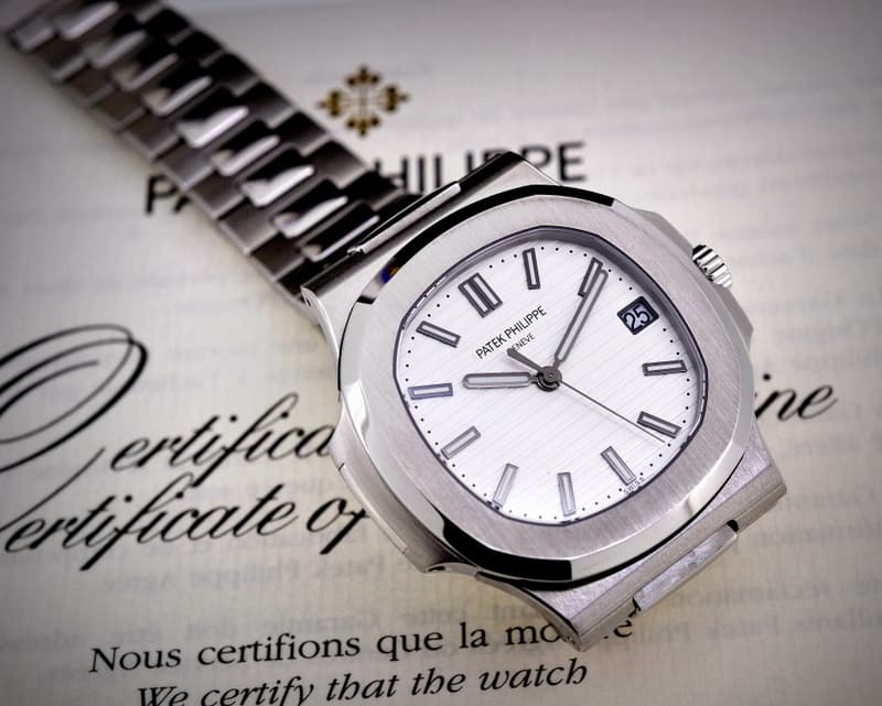 Patek Philippe Jumbo Nautilus White Dial SS / SS 